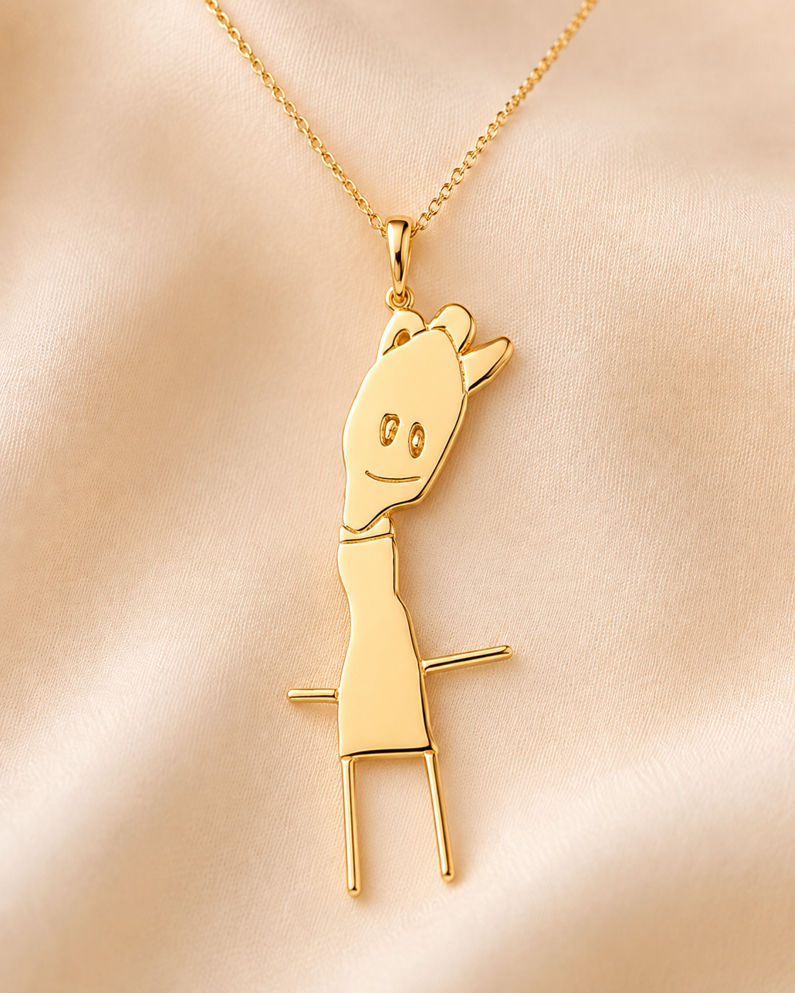 Gouden hanger gebaseerd op Noahs zelfportret