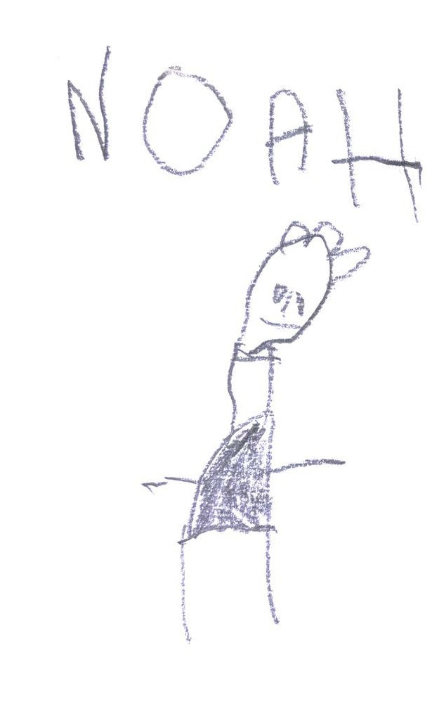 Originele zelfportrettekening van Noah